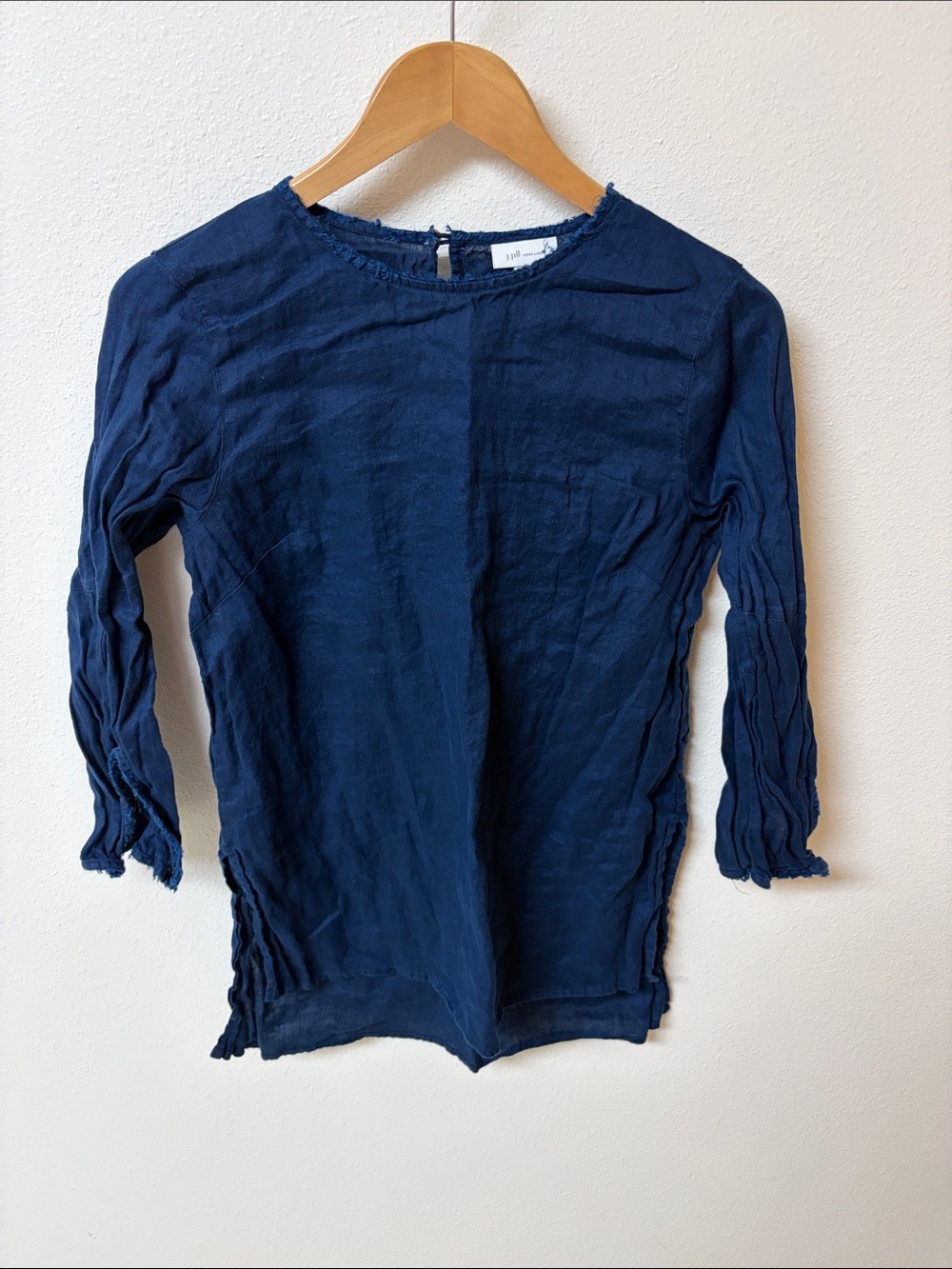 J.Jill Navy linen Top women’s size S
